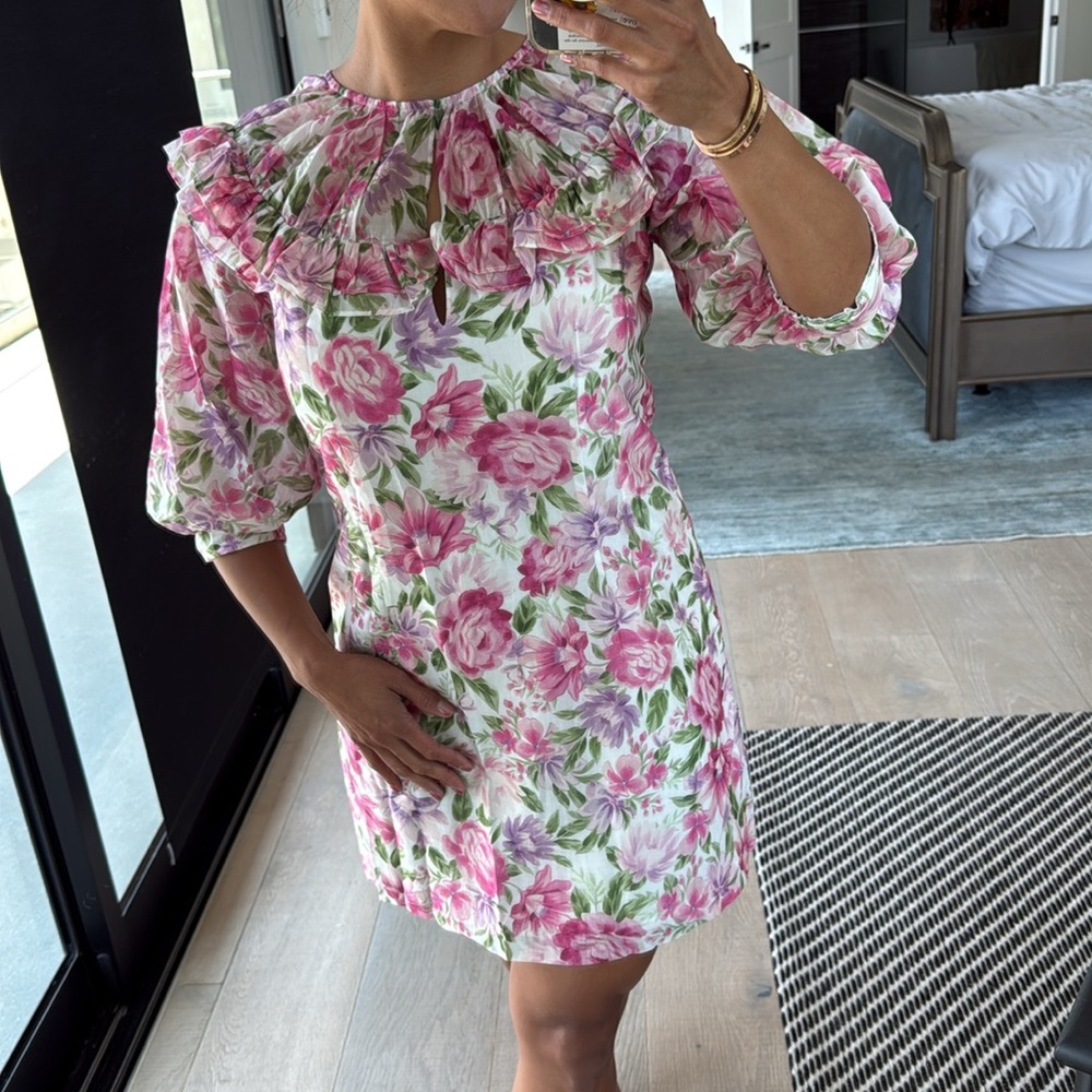 Ever New Pink and Green Floral Dress